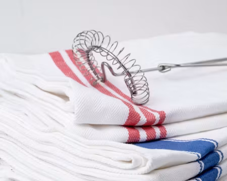 Kökshandduk med röda ränder