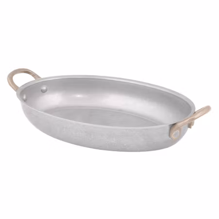 Oval Antique Fat Med 2 Mässings Handtag 33,5x23cm