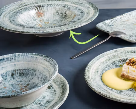 ODETTE OLIV Tallrik Djup Med Brett Bräm D28cm