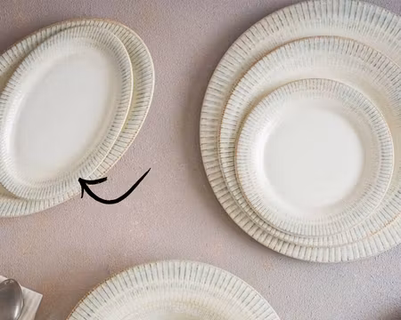 Galata Albus Oval Tallrik/Assiette 22x14cm