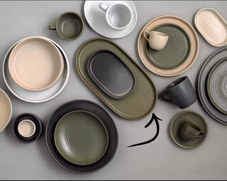 Hornfels Tallrik Oval 37cm