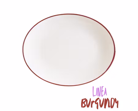 Linea Burgundy Oval 31x24cm