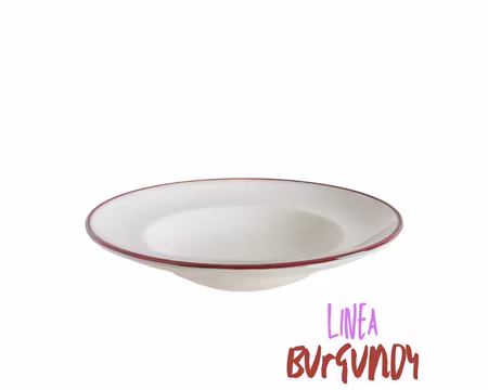 Linea Burgundy Tallrik Djup 24cm