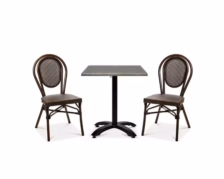 Stol Rennes, Svart/brun texteline, Exxent