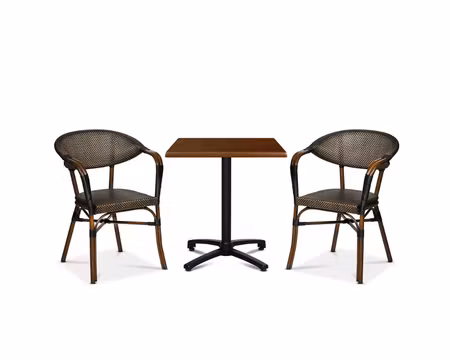 Karmstol Monaco, Svart/brun texteline, Exxent