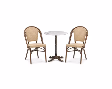 Stol Menton, Brun/natur texteline, Exxent