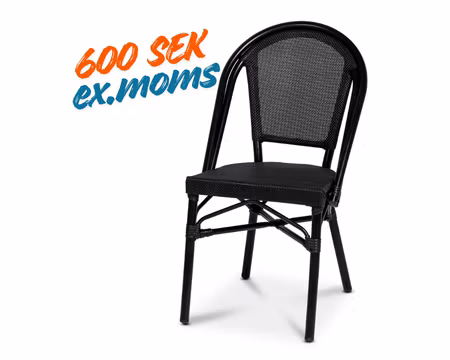 Stol Menton, Svart texteline, Exxent