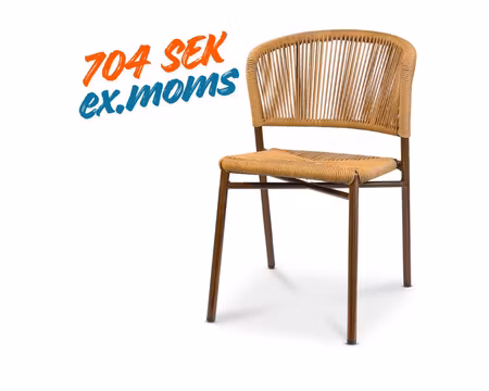 Stol Nantes, Brun/natur fiberrotting, Exxent