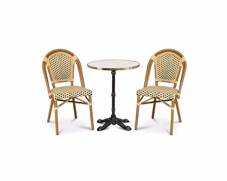 Stol Paris, Grön/creme fiberrotting, Exxent