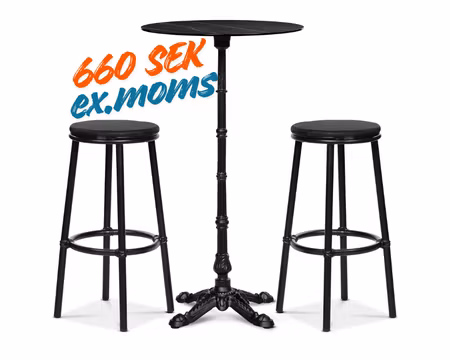 Pall bar Grasse, Svart texteline, Exxent