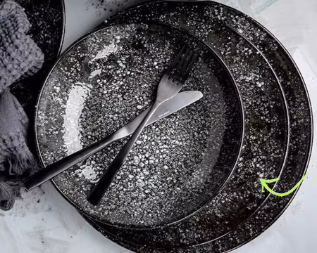 COSMOS BLACK Tallrik Gourmet flat D23cm