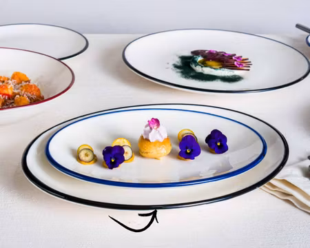 Linea Black Oval 31x24cm