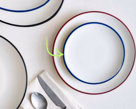 Linea Blue Tallrik/Assiette Guormet 21cm