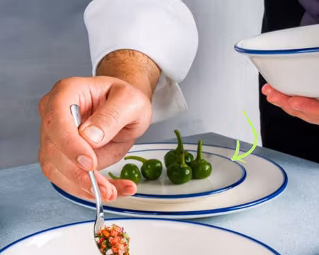 Linea Blue Flat Assiette 15cm