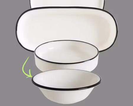 Linea Black Skål 16cm