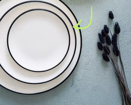 Linea Black Tallrik/Assiette 21cm