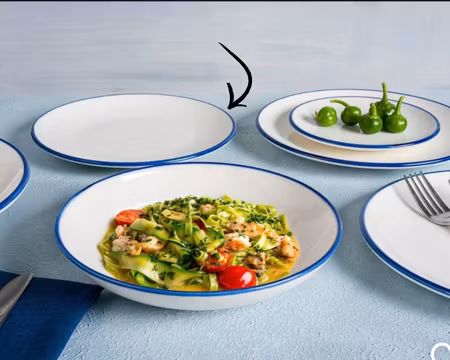 Linea Blue Tallrik/Assiette Guormet 21cm