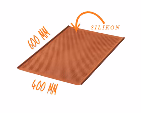 Perfplåt 600x400mm Röd Silikon, Bockad Kortsida