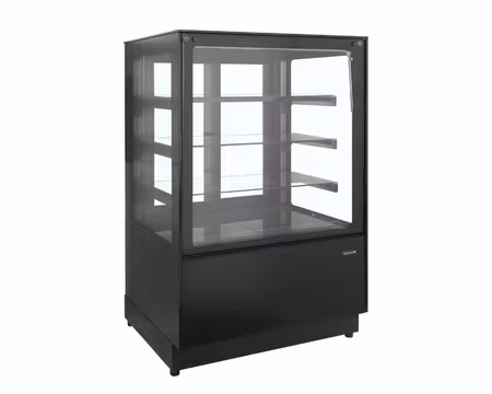 Kylmonter PDA3-CTF90B-1, 3st Glashyllor(LED)+Bottenhylla, 900x750x1360mm, TEFCOLD