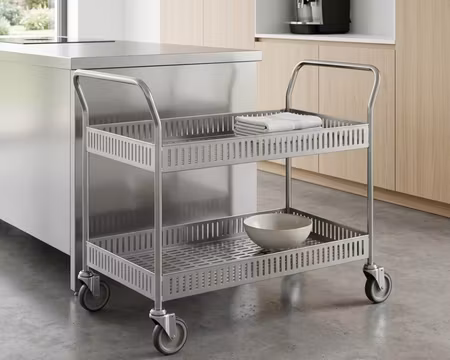 Bordsvagn Med Raskant Elförzinkad, 95x54xH:69cm