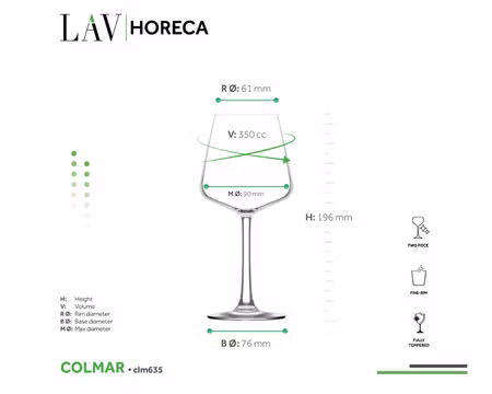 Colmar Vitvinsglas 35cl, LAV Horeca