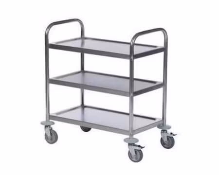 Bordsvagn Med 3 Hyllor,710x400xH:680mm Kapacitet 100kg Rostfri, KONGAMEK