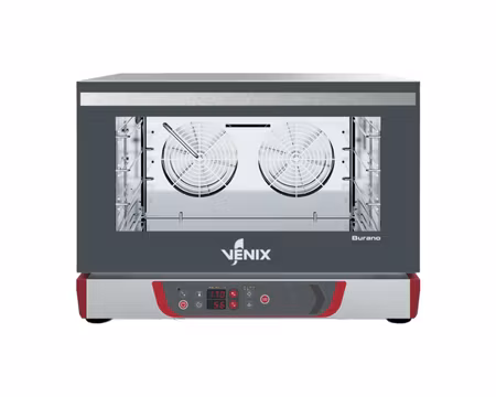 Varmluft/BakeOff Burano Ugn B04DIHAER, 800x782xH577mm, Kapacitet:4 plåtar 600x400 alt GN 1/1, VENIX