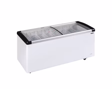 Glass frysbox IDB500-W1 LED, 1655x695x780mm 525Liter, TEFCOLD