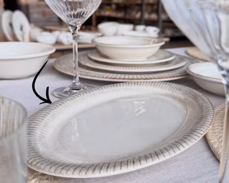 Galata Albus Oval Tallrik/Assiette 22x14cm