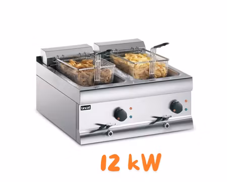 Fritös DF612, 2x9 Liter 12kW 60x45x33,5cm, LINCAT