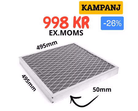 Fettfilter 495x495x50mm Aluminium, BESTRO