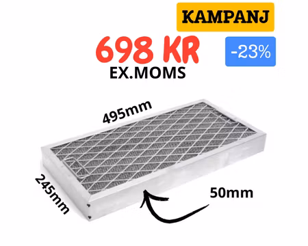 Fettfilter 495x245x50mm Aluminium, BESTRO
