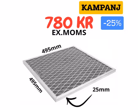 Fettfilter 495x495x25mm Aluminium, BESTRO