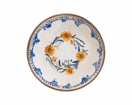 Retro Floral Assiette Flat D17cm