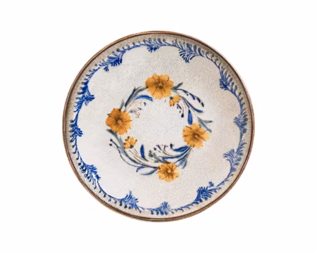 Retro Floral Assiette/Tallrik Flat D21cm