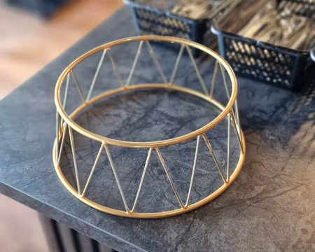 Buffeé Raiser Crown Gold 25x21xH10cm, STYLEPOINT