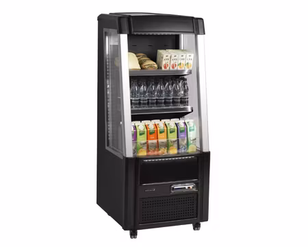 Displaykyl Låg Öppen Front ODC60 BLACK, 640x640x1540mm 192 Liter, TEFCOLD