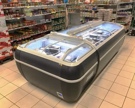 Kyl/Frysbox Stormarknad TWIN HEAD B-CF SVART, 1470x812x915mm 425 Liter, TEFCOLD