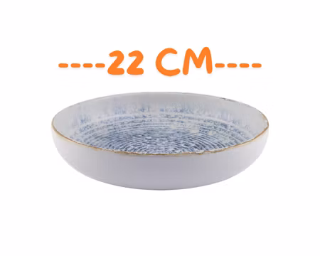 Skål Ø 22xH4,9cm Frost Blå, EXXENT