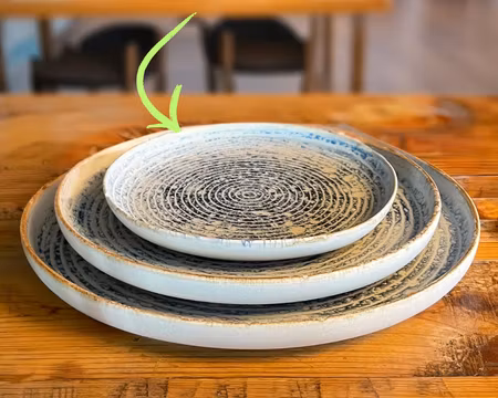 Tallrik/Assiette Flat Ø 17,5cm Frost Blå, EXXENT