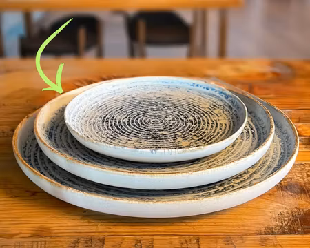 Tallrik/Assiette Flat Ø 22cm Frost Blå, EXXENT
