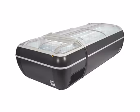 Frysbox För Stormarknad TWIN HEAD A-F Antracit, 1470x812x915mm 425 Liter, TEFCOLD