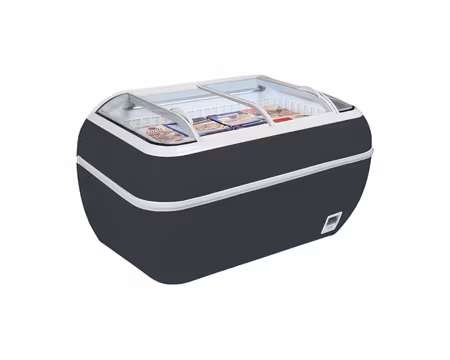 Frysbox För Stormarknad TWIN HEAD A-F Antracit, 1470x812x915mm 425 Liter, TEFCOLD