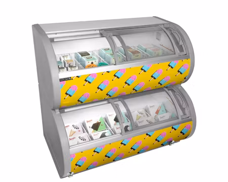 Displayfrys Två Våningar TD500, 1210x790x1213mm 450 Liter, TEFCOLD