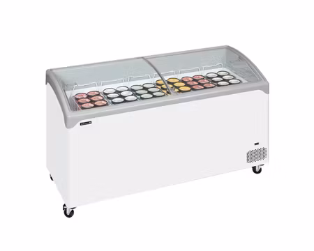 Glass Frysbox NIC502SCEB, 1570x650x918mm 475 Liter, TEFCOLD
