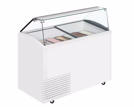 Kulglass Display UDRS10, 1341x725x1235mm 10 Napoliplåtar (5L), ISA ITALY