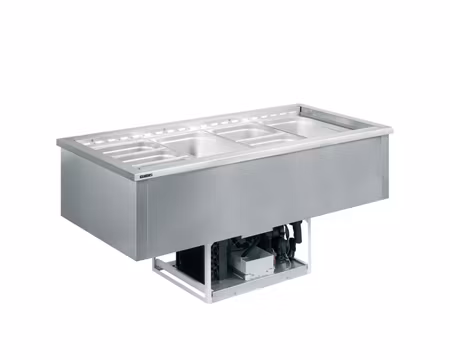 Kylbrunn-Dropp in CW4/V Ventilerad Kylning, 1456x688x636mm 4xGN1/1-150, TEFCOLD