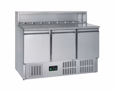 Pizzakylbänk GP93, 1365x700x1100mm (Plåtmått GN1/1), TEFCOLD