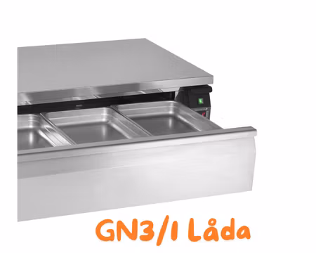 Grillbänk Uni Serien (Kyl och Frys) UD2-3, 1230x700x865mm 6xGN3/1-150 Låda, TEFCOLD