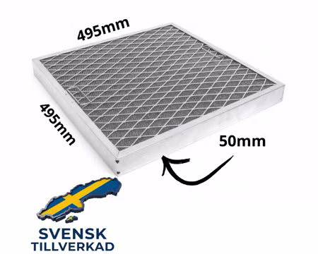 Fettfilter 495x495x50mm Aluminium, BESTRO